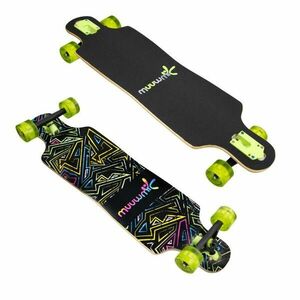 Muuwmi Longboard Compact ABEC 7 NEON se svítícími kolečky obraz