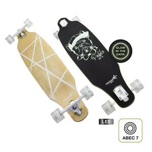 Muuwmi Longboard GLOW ABEC 7 PABLO, svítící kolečka, světelný efekt obraz