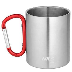 Nils Kempingový hrnek Camp NC17110 s karabinou 300ml červený obraz