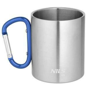 Nils Kempingový hrnek Camp NC17110 s karabinou 300ml modrý obraz