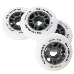 NILS Matná kolečka PU 80x24 82A, bílá, 4 ks obraz