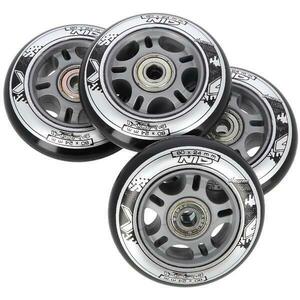 Nils Sestava černých PU koleček 76x24 + ložiska ABEC9 obraz