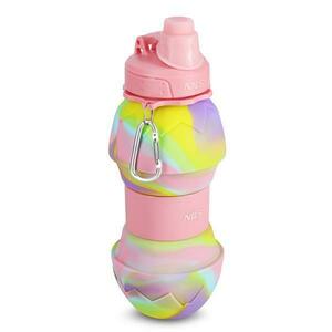 Nils Skládací silikonová láhev Camp NC4102 700ml růžová obraz