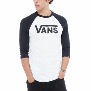 Pánské triko s krátkým rukávem VANS-CLASSIC RAGLAN-WHITE-BLACK obraz