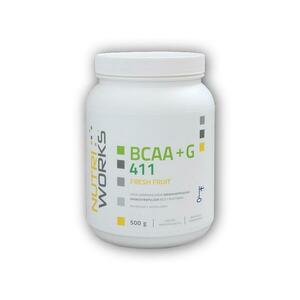 Nutri Works BCAA + Glutamin 4: 1: 1 500g - Fresh fruit obraz