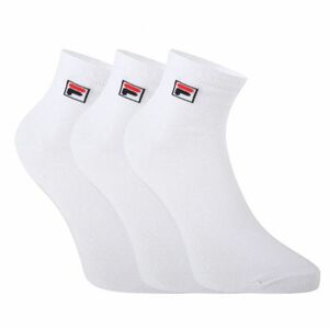 Ponožky FILA-F9303 SOCKS QUARTER PLAIN 3 PACK-300 WHITE obraz