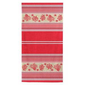 Oboustranná plážová osuška Lovely Home Kelibia červená obraz