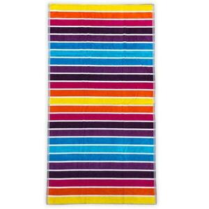Oboustranná plážová osuška Lovely Home Rayas duhová obraz