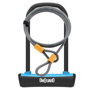 Onguard zámek podkova 115x230x11 mm modrá + lanko 1200x10 mm obraz