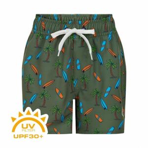 Chlapecké plavky COLOR KIDS-Swim shorts short AOP-dark ivy obraz