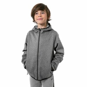 Chlapecká turistická softshellová bunda 4F JUNIOR-BOYS SOFTSHELL JSFM001-24M-MIDDLE GREY MELANGE obraz