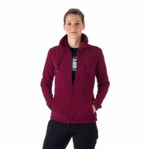 Dámská zateplená turistická mikina se zipem NORTHFINDER-BETHANY -510-cherry obraz