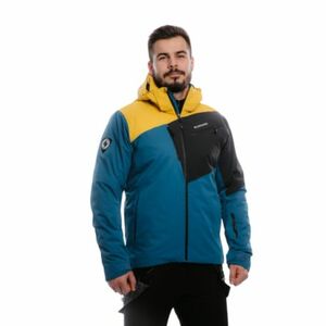 Pánská lyžařská bunda s kapucí BLIZZARD-Ski Jacket Leogang, petroleum/mustard yellow obraz