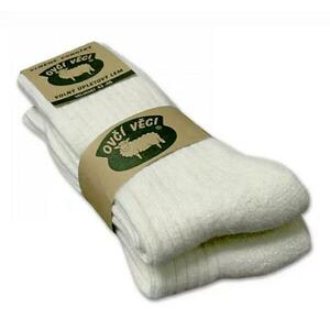 Ovčíno Vlněné ponožky sibiřky bílé - 2 páry - EU 43-47 obraz