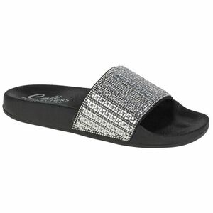 Dámské šlapky (plážová obuv) SKECHERS-Pops Up New Spark W black/silver obraz