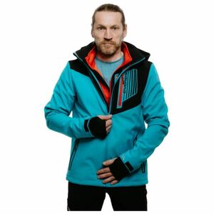 Pánská turistická softshellová bunda EVERETT-SoftX jacket M blue obraz