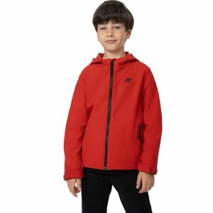 Chlapecká turistická softshellová bunda 4F JUNIOR-SOFTSHELL JACKET M091-62S-RED obraz