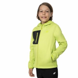Chlapecká turistická softshellová bunda 4F JUNIOR-SOFTSHELL JACKET M041-45S-CANARY GREEN obraz