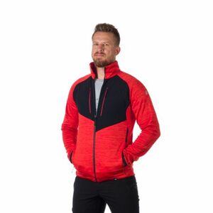 Pánská turistická mikina se zipem NORTHFINDER-HARLEM-361-redblack obraz