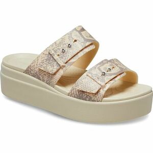 Dámské sandály na platformě (módní obuv) CROCS-Brooklyn Snake Buckle Low Wedge vanilla/multi obraz
