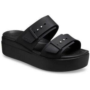 Dámské sandály na platformě (módní obuv) CROCS-Brooklyn Buckle Low Wedge W black obraz
