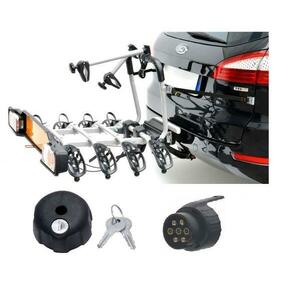 Peruzzo Parma nosič na tažné zařízení 4 kola + zámek kol + adaptér el. přípojky obraz