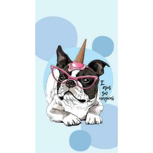 Plážová osuška Lovely Home 12154 Blue Dog obraz