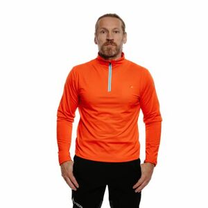 Pánské turistické triko s dlouhým rukávem EVERETT-TEECO ZIP red melange obraz