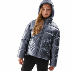 Dívčí bunda 4F JUNIOR-DOWN JACKET-JAW23TDJAF267-28S-SILVER obraz