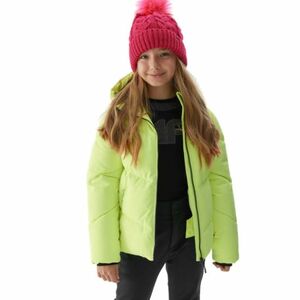 Dívčí lyžařská bunda 4F JUNIOR-TECHNICAL JACKET-JAW23TTJAF293-72N-LEMON NEON obraz