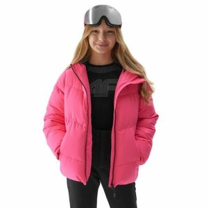 Dívčí lyžařská bunda 4F JUNIOR-TECHNICAL JACKET-JAW23TTJAF293-55N-HOT PINK NEON obraz