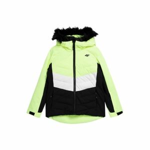 Dívčí lyžařská bunda 4F JUNIOR-TECHNICAL JACKET-JAW23TTJAF296-72N-LEMON NEON obraz