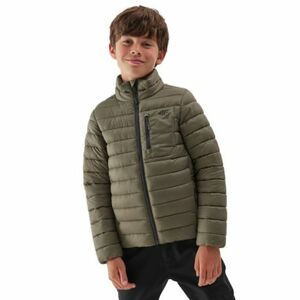 Chlapecká bunda 4F JUNIOR-DOWN JACKET-JAW23TDJAM220-44S-OLIVE obraz