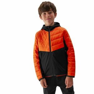 Chlapecká turistická softshellová bunda 4F JUNIOR-TECHNICAL JACKET-JAW23TTJAM282-70S-ORANGE obraz