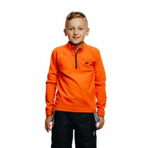 Chlapecká lyžařská flísová mikina 4F JUNIOR-FLEECE UNDERWEAR-JAW23UFLEM019-70S-ORANGE obraz