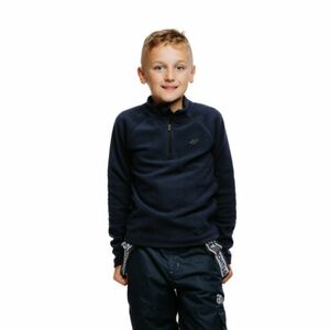 Chlapecká lyžařská flísová mikina 4F JUNIOR-FLEECE UNDERWEAR-JAW23UFLEM019-31S-NAVY obraz