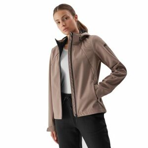Dámská turistická bunda 4F-SOFTSHELL JACKET-AW23TSOFF152-82S-LIGHT BROWN obraz