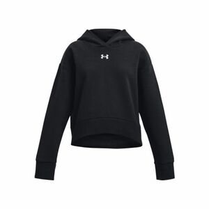 Dívčí zateplená tréninková mikina s kapucí UNDER ARMOUR-UA Rival Fleece Crop Hoodie-BLK obraz