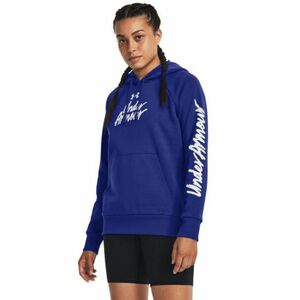 Dámská zateplená tréninková mikina s kapucí UNDER ARMOUR-UA Rival Fleece Graphic Hdy-Royal BLU obraz