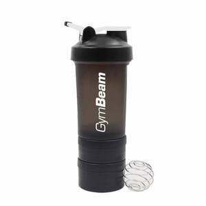 GymBeam Vícedílný šejkr Blend Bottle Black White 600 ml obraz