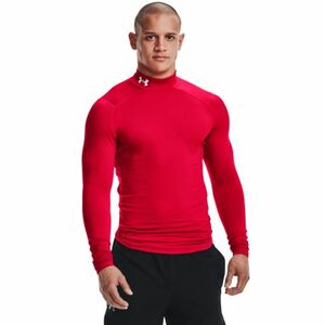 Pánské kompresní tričko s dlouhým rukávem UNDER ARMOUR-UA CG Armour Comp Mock-RED obraz