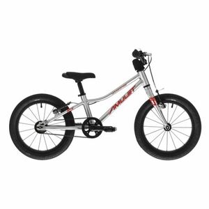 Dětské horské kolo AMULET-16 Youngster belt, alu brushed transparent/red obraz