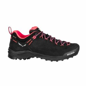 Dámská nízká turistická celokožená obuv SALEWA-Wildfire Leather GTX W black/fluo coral obraz