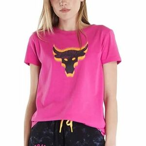 Dámské triko s krátkým rukávem UNDER ARMOUR PROJECT ROCK-PROJECT ROCK W Underground Core T-PNK obraz