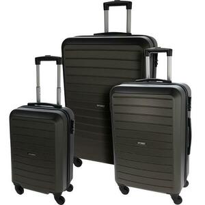Proworld Sada plastových cestovních kufrů 3 ks 50 / 60 / 70 cm antracitová obraz