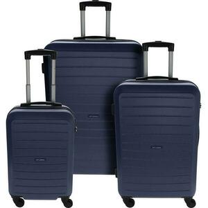 Proworld Sada plastových cestovních kufrů 3 ks 50 / 60 / 70 cm tmavě modrá obraz