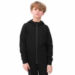Chlapecká mikina se zipem 4F JUNIOR-SWEATSHIRT-4FJWSS24TSWSM0926-20S-DEEP BLACK obraz