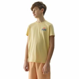 Chlapecké tričko s krátkým rukávem 4F JUNIOR-TSHIRT-4FJWSS24TTSHM1136-73S-LIGHT LEMON obraz