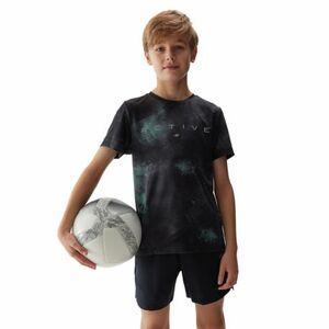 Chlapecké tréninkové tričko s krátkým rukávem 4F JUNIOR-TSHIRT FNK-4FJWSS24TFTSM694-41A-GREEN ALLOVER obraz