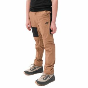 Chlapecké turistické kalhoty 4F JUNIOR-TROUSERS FNK-4FJWSS24TFTRM495-82S-LIGHT BROWN obraz